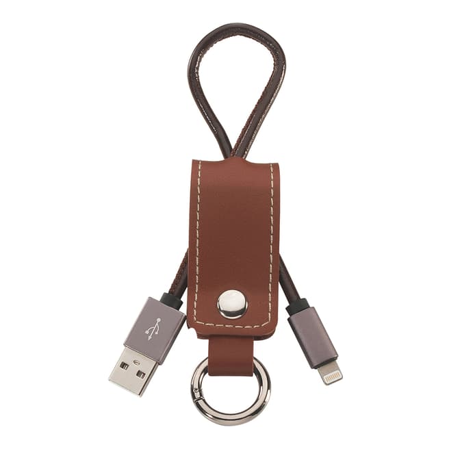 Imperii Electronics Leather Keychain Charger With Lightning 8Pin Connection, Iphone &Amp; Ipad