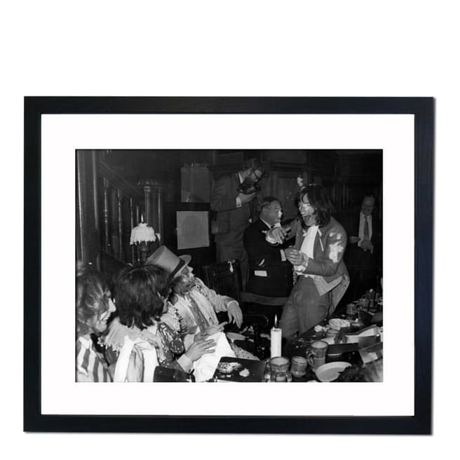 51 DNA Custard Pie Throwing at Beggars Banquet Given by The Rolling Stones Mick Jagger, Framed Art Print