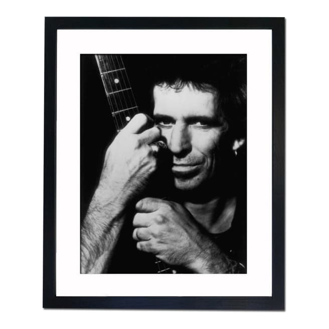 51 DNA Keith Richards with his Guitar, Framed Art Print