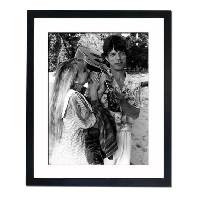 51 DNA Mick Jagger and Jerry Hall, Framed Art Print