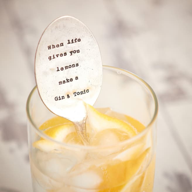 La De Da Living When Life Gives you Lemons Make A Gin & Tonic Drink Stirrer