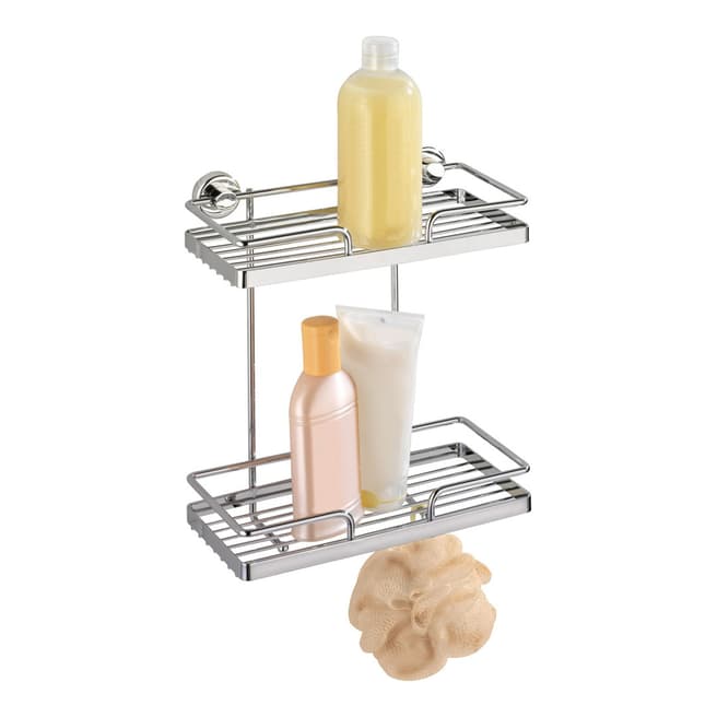 Wenko Sion Power-Loc 2-Tier Wall Rack