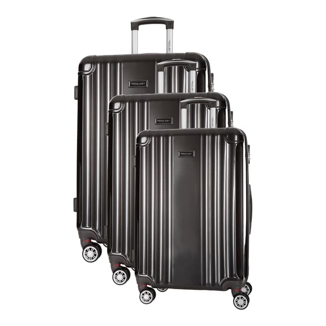 Travel One Grey Comilla Set Of Three 8 Wheeled Suitcases 46/56/66 cm