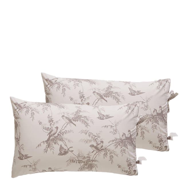 Holly Willoughby Fauna Housewife Pair of Pillowcases, Charcoal