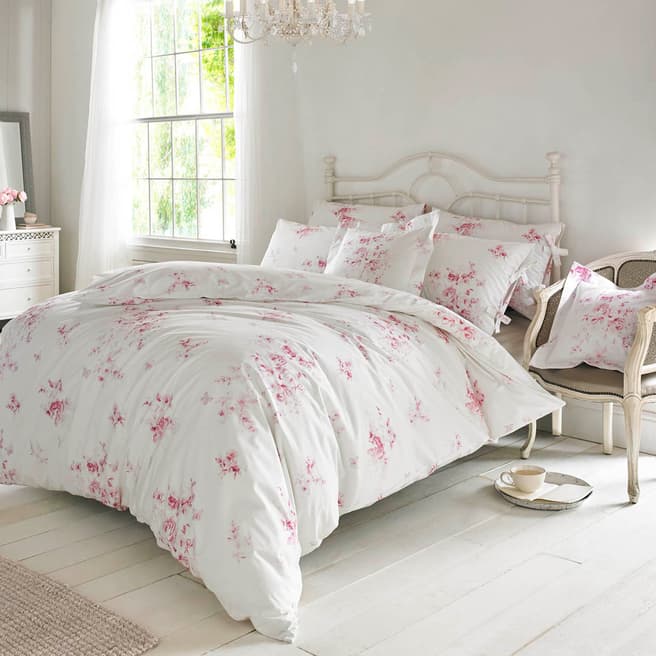 Holly Willoughby Olivia Double Duvet Cover, Raspberry