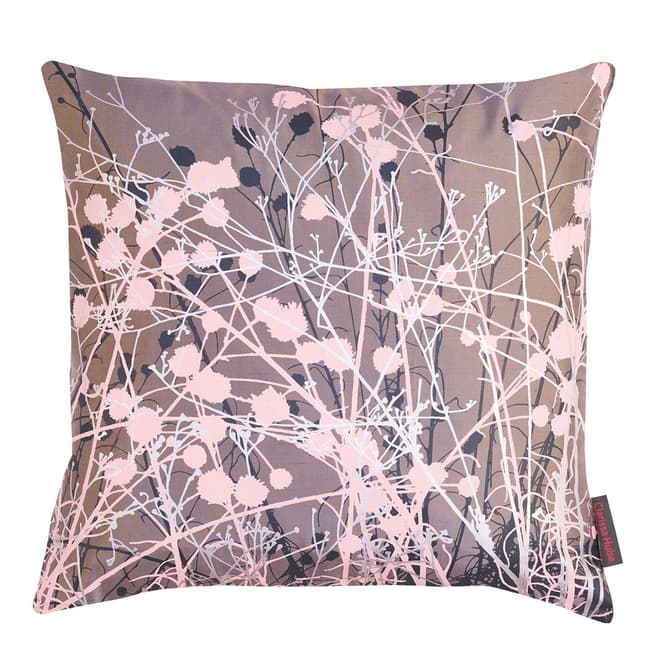 Clarissa Hulse Storm/Plaster Pink Mystras Silk Cushion, 45x45cm
