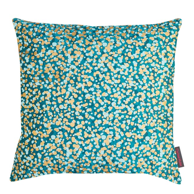 Clarissa Hulse Kingfisher/Peacock Garland Silk Cushion, 45x45cm