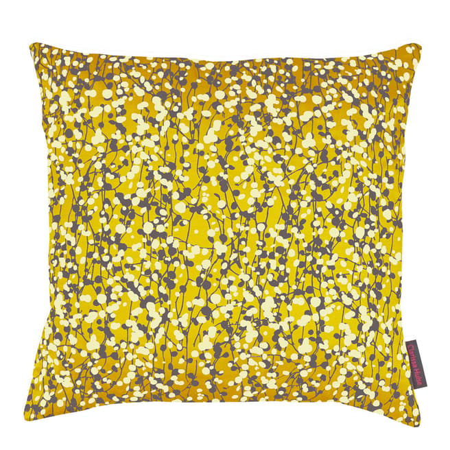 Clarissa Hulse Turmeric/Storm Garland Silk Cushion, 45x45cm
