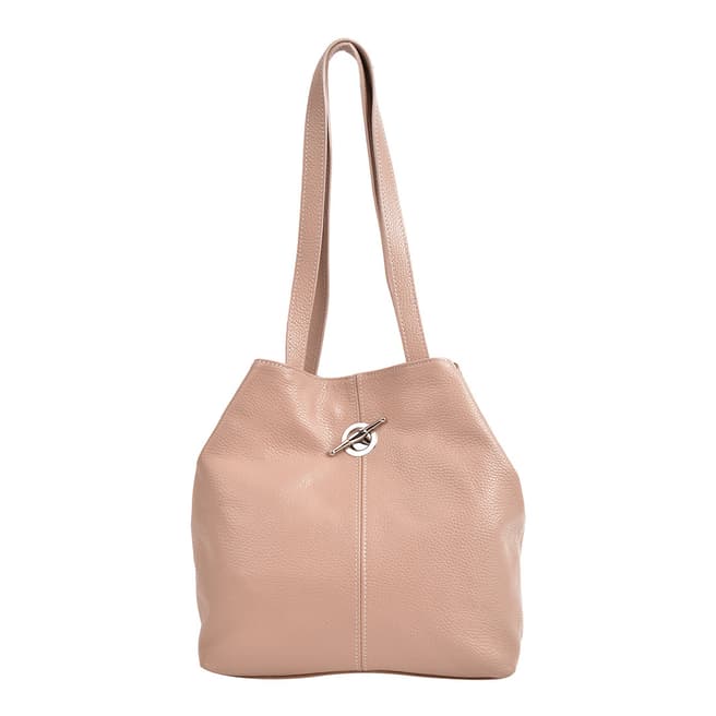 Mangotti Bags Light Pink Leather Shoulder Bag
