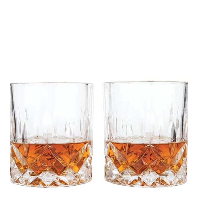 Viski Set of 2 Admiral Crystal Liquor Glasses