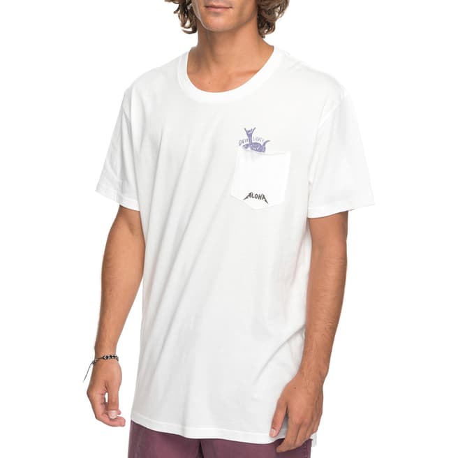 Quiksilver White Cotton Skumel T Shirt 