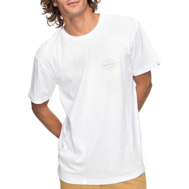 Quiksilver White Cotton Classic Amethyst T-Shirt