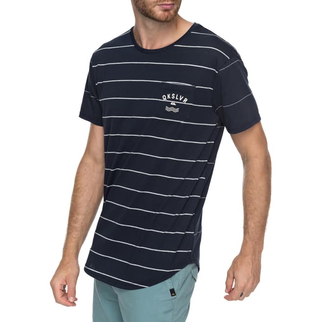 Quiksilver Navy Caperrocks Stripe T-Shirt