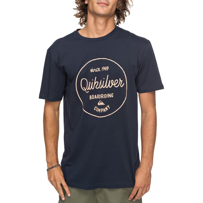 Quiksilver Navy Clmornslides T-Shirt