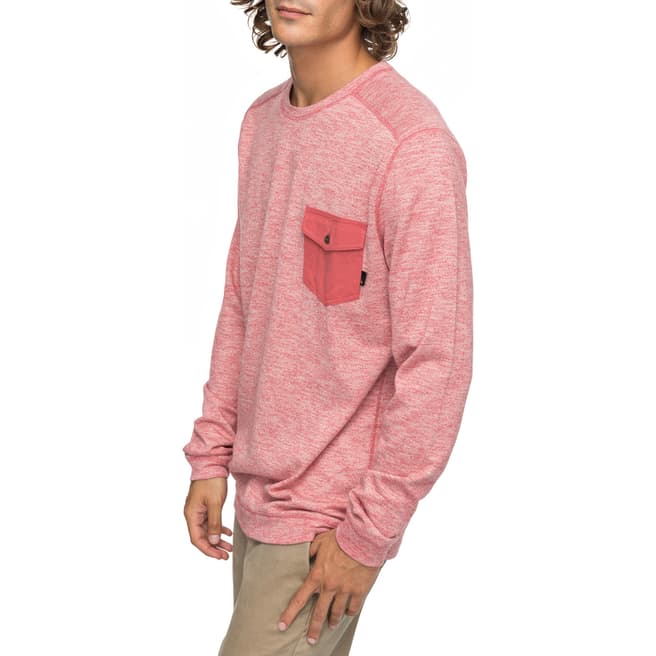 Quiksilver Pink Lindow Crew Neck Sweater