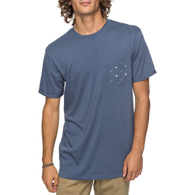 Quiksilver Blue Cotton Pocket Jungle T-Shirt 