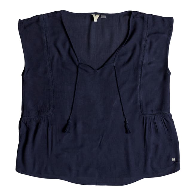 Roxy Navy Cropped Top