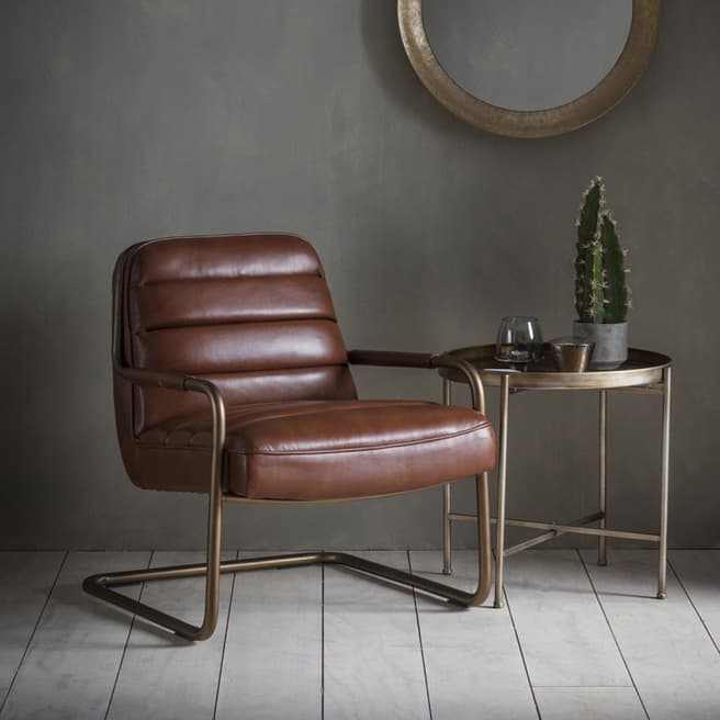 Gallery Living Soho Lounge Chair Matt Saddle