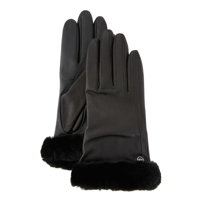 UGG Women's Black Classic Leather Smart Gloves