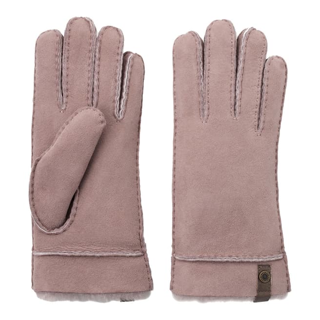 UGG Women's Dusky Pink Tenney Shearling Gloves