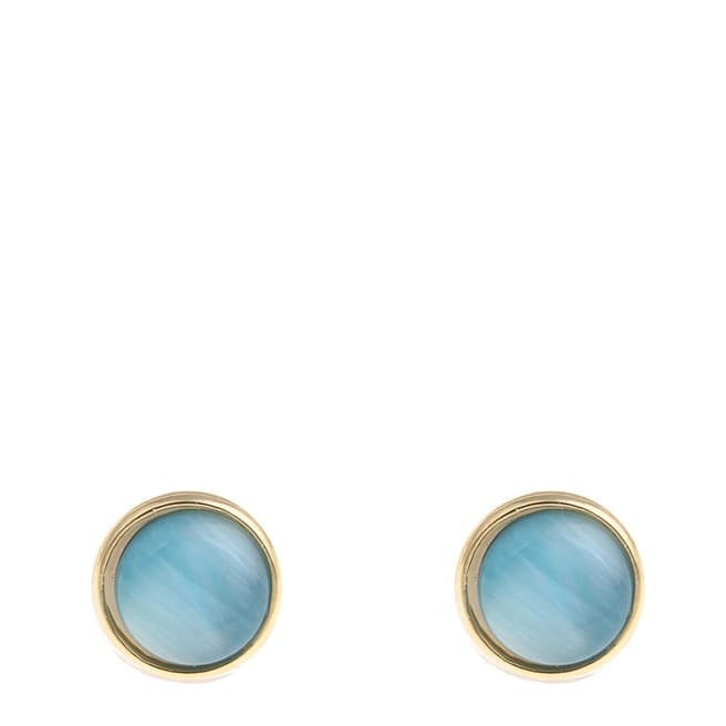 Liv Oliver Gold/Blue Stud Earrings