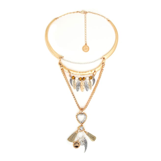 BiBi Bijoux Gold Charm Layered Necklace