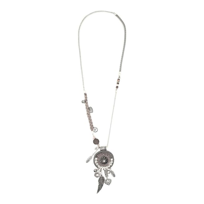 BiBi Bijoux Silver/Grey Charm Necklace