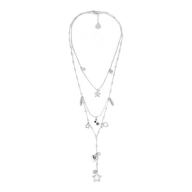 BiBi Bijoux Silver Charm Layered Necklace