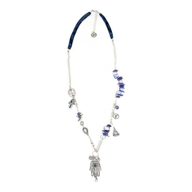BiBi Bijoux Silver/Purple Shell Necklace