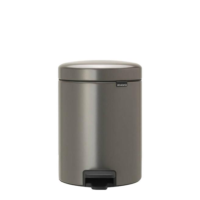 Brabantia NewIcon 5L Pedal Bin, Platinum