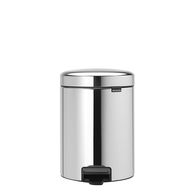 Brabantia NewIcon 5L Pedal Bin, Brilliant Steel