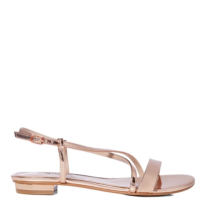 Dune Rose Gold Nena Strappy Sandals
