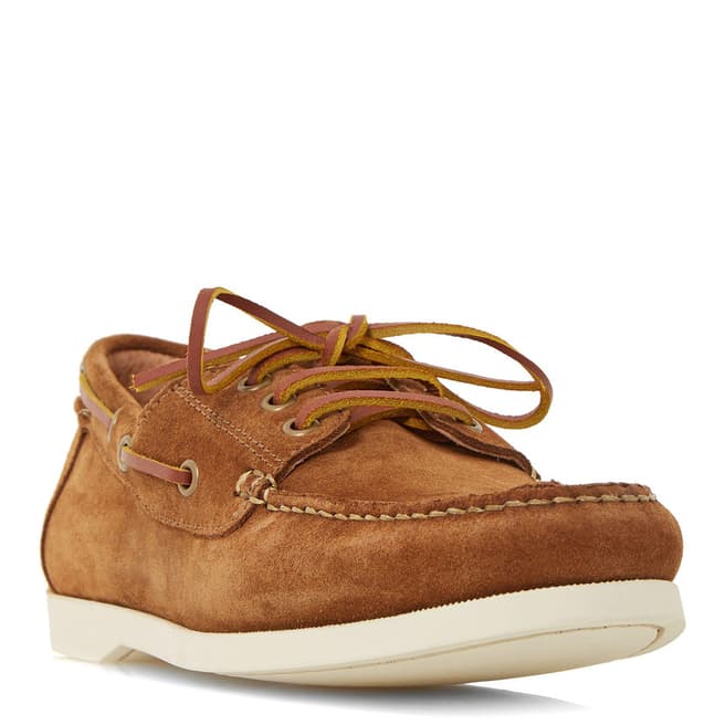 Dune Tan Suede Boater Boat Shoes