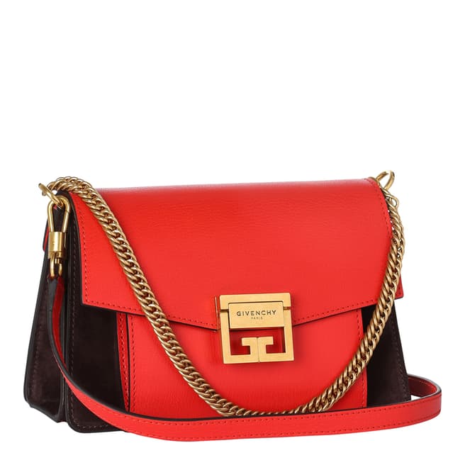Givenchy Red/Brown GV3 Leather Handbag