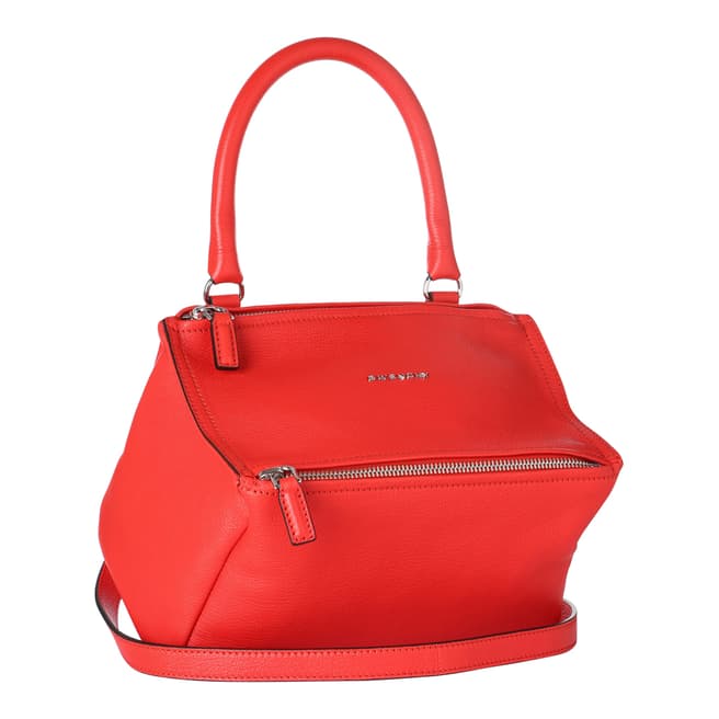 Givenchy Bright Red Small Pandora Textured Leather Bag