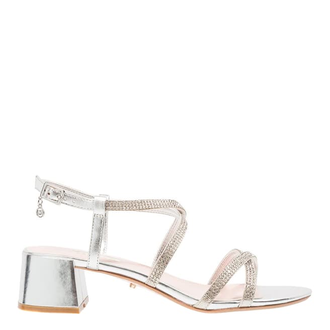 Dune Silver Leather Masiey Sandals