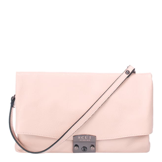 SCUI Studios Light Pink Cindy Clutch Leather Bag