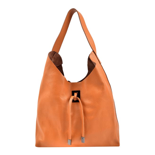 Roberta M Cognac Leather Hobo Bag