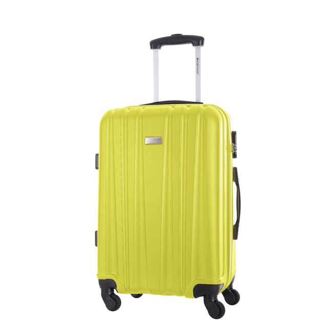 Platinium Yellow Akina 4 Wheeled Suitcase 56cm