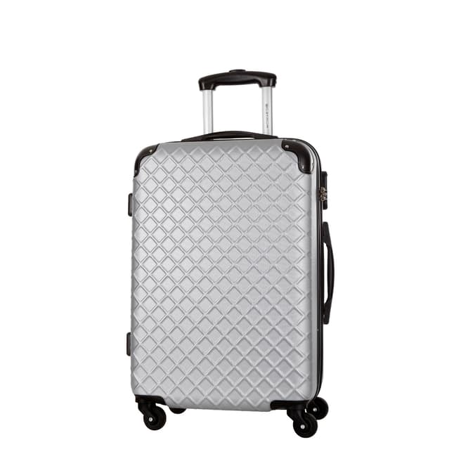 Platinium Silver Sifnos 4 Wheeled Cabin Suitcase 46cm