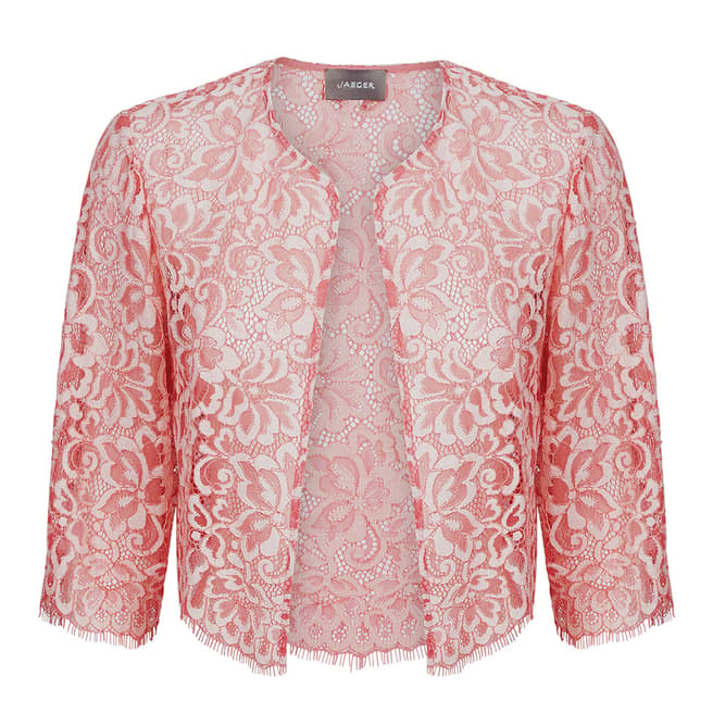 Jaeger Pink Ombre Lace Jacket