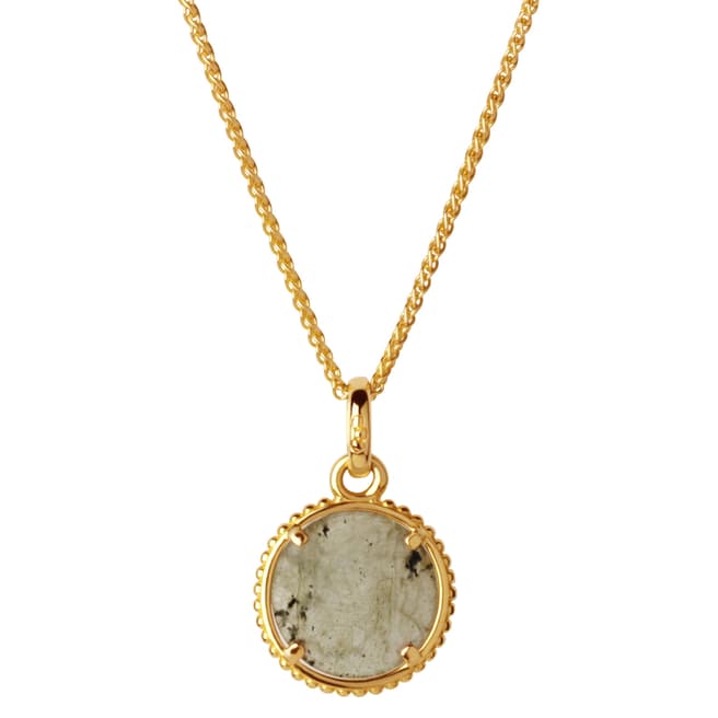 Links of London Yellow Gold Amulet & Labradorite Necklace