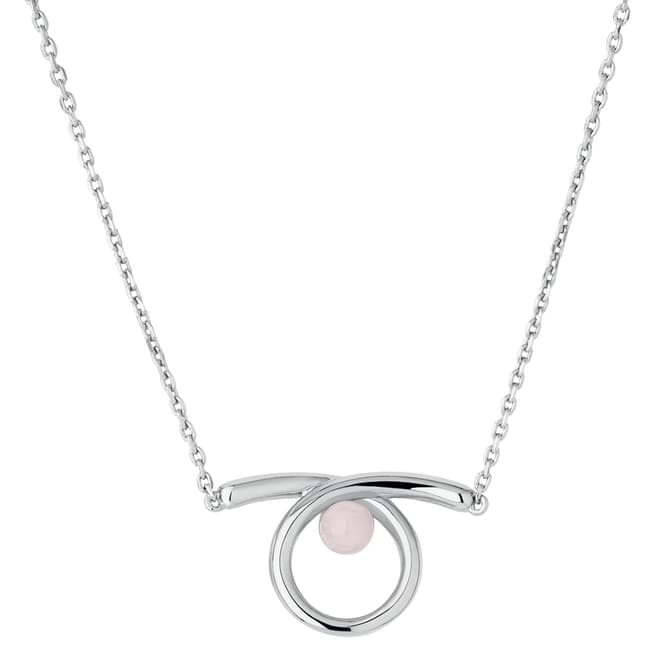 Links of London Silver Serpentine & Pink Opal Gemstone Necklace