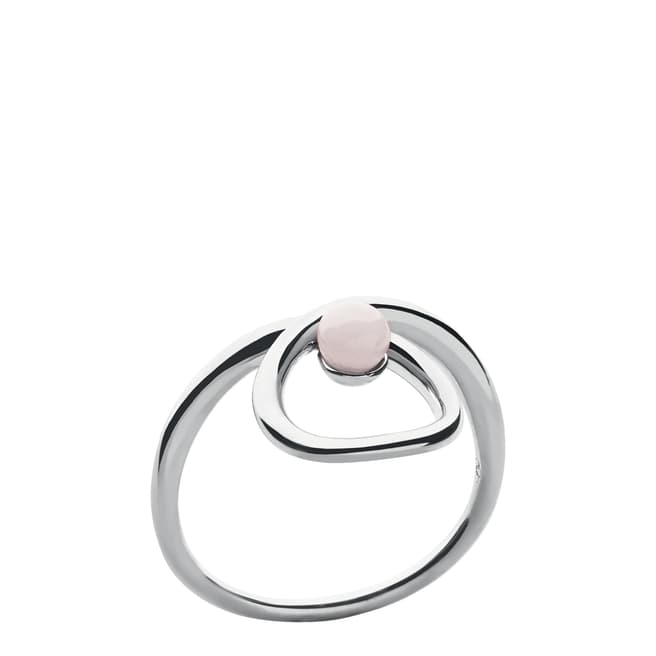 Links of London Silver & Pink Opal Serpentine Gemstone Ring