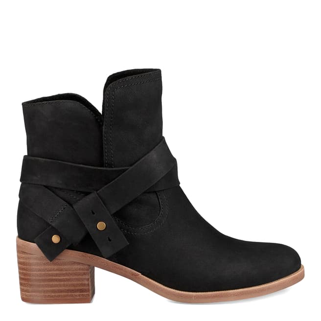 UGG Black Suede Elora Ankle Boots
