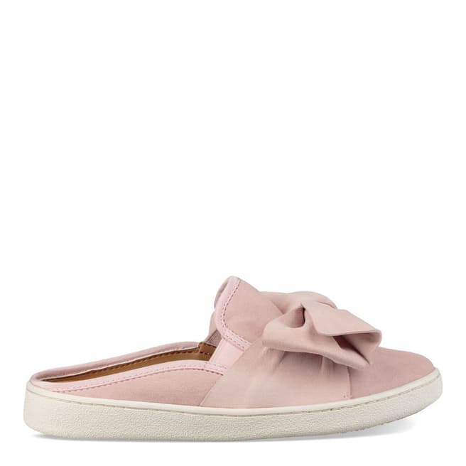 UGG Seashell Pink Suede Luci Bow Open Back Shoes