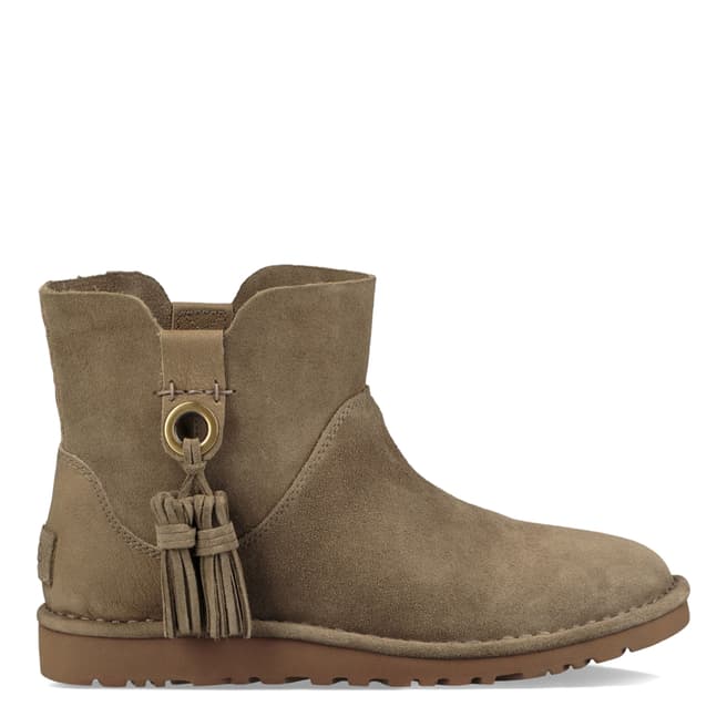 UGG Taupe Gib Suede Unlined Ankle Boot