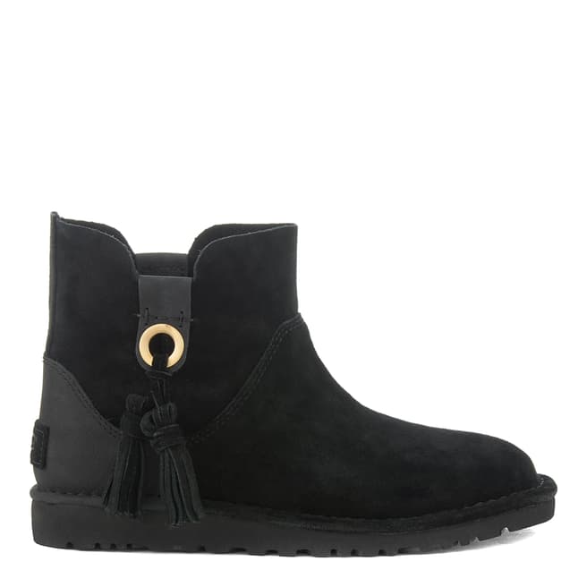 UGG Black Suede Gib Unlined Ankle Boots