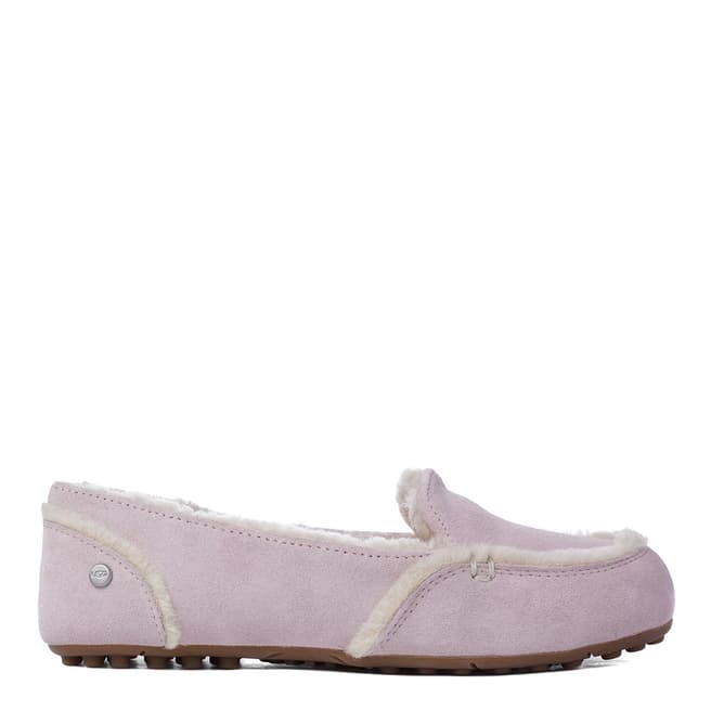 UGG Seashell Pink Suede Hailey Loafers