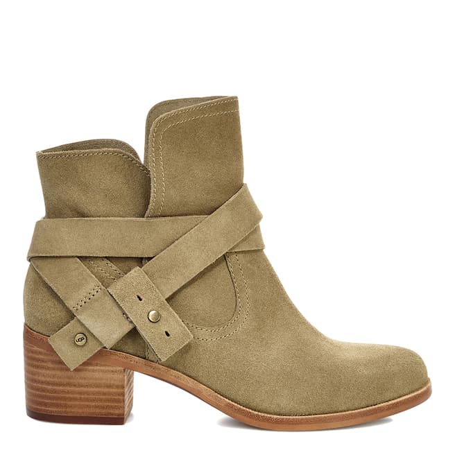 UGG Antilope Taupe Suede Elora Ankle Boots